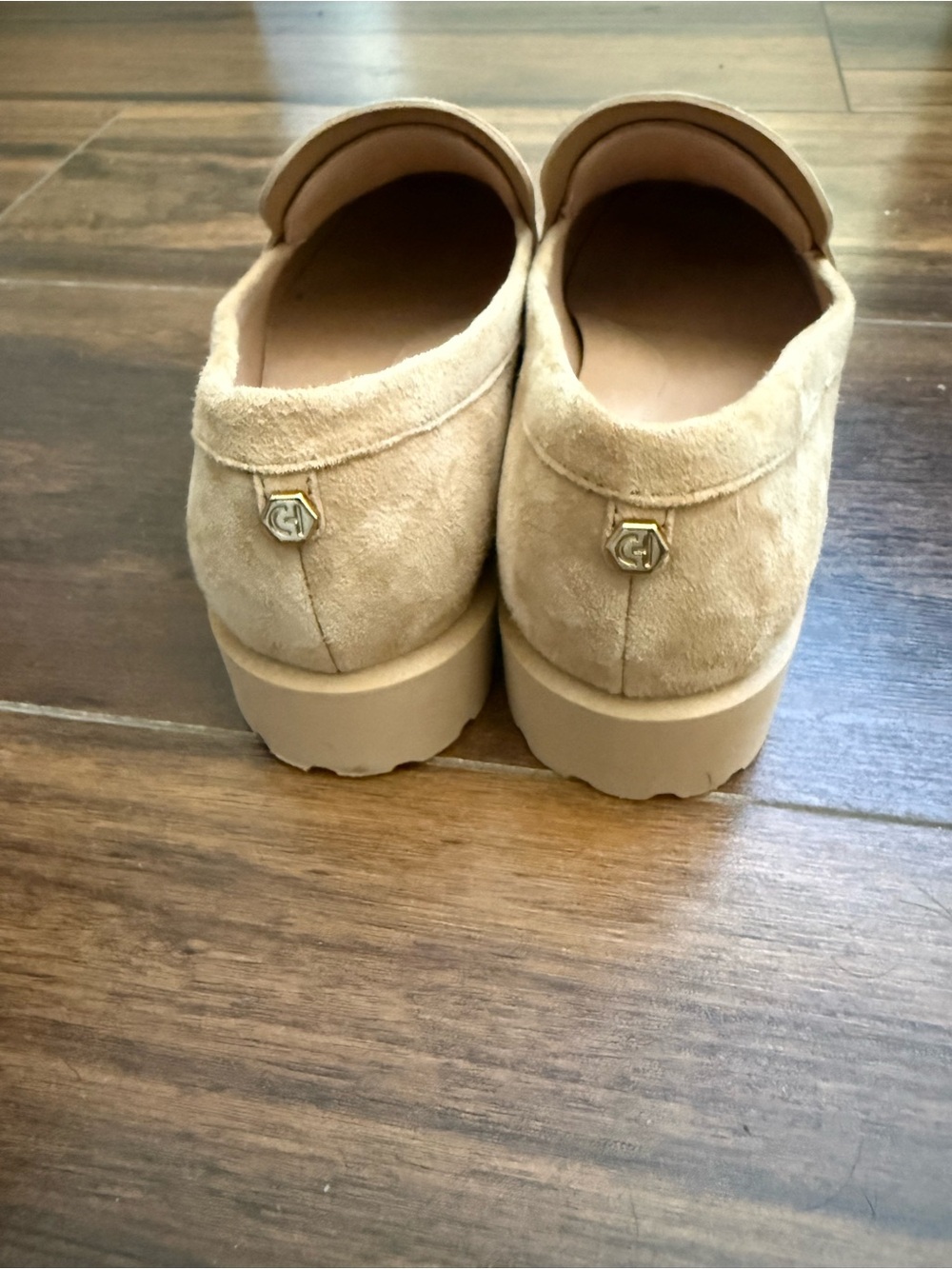 Cole Haan Suede Penny Loafers in Light Tan - Picture 3 of 6